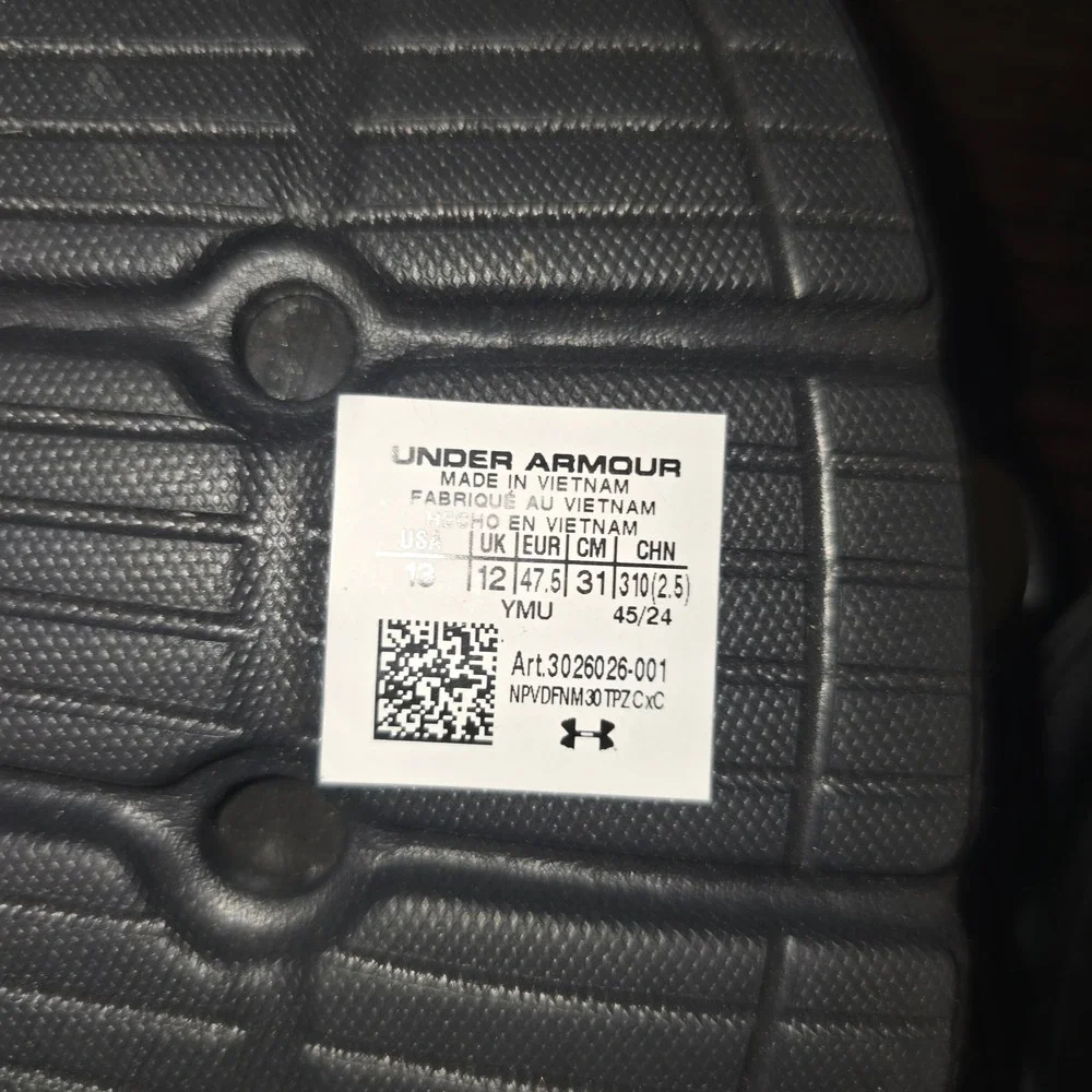 Under Armour Ignite Pro T Size 13 Mens Black Athletic Flip Flop Sandals 3026026